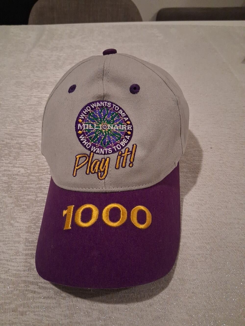 Vtg Walt Disney World Who Wants To Be A Millionaire Play It 1000 Winner Hat Cap